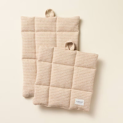 Pot Holder Natural Stripe - Hearth & Hand™ with Magnolia | Target