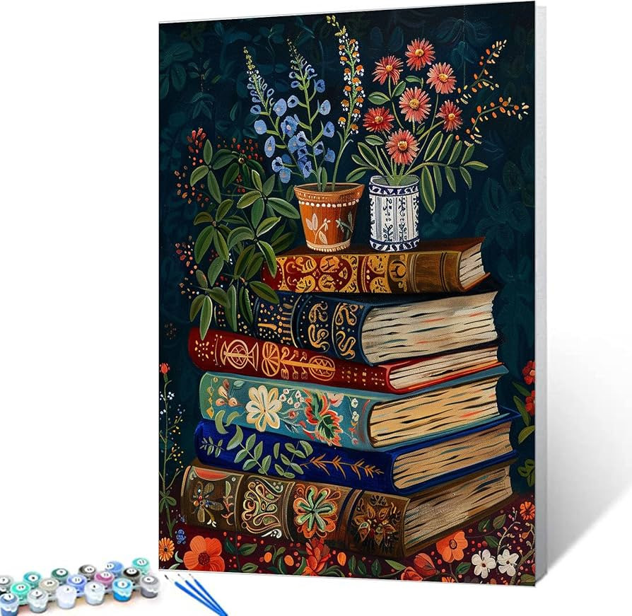Aihonmin Stack Magic Book Paint by Numbers Kits for Adult Beginners,Boho Style Paint by Numbers B... | Amazon (US)