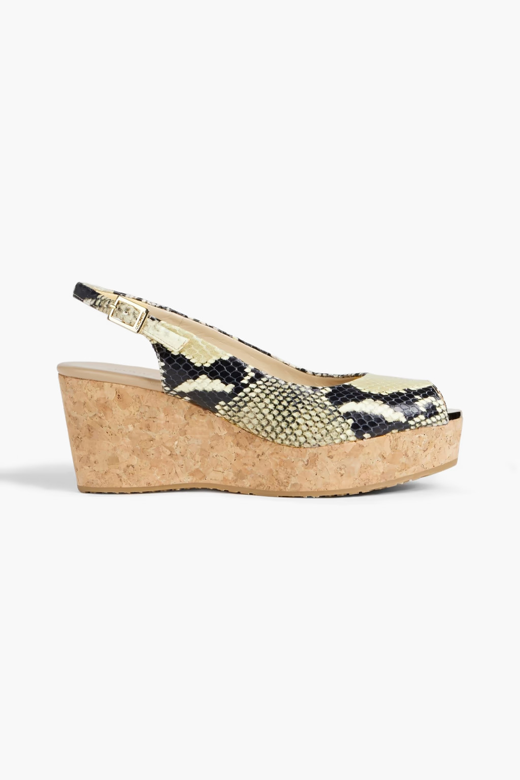 Praise snake-effect leather wedge slingback sandals | The Outnet (US and CA)