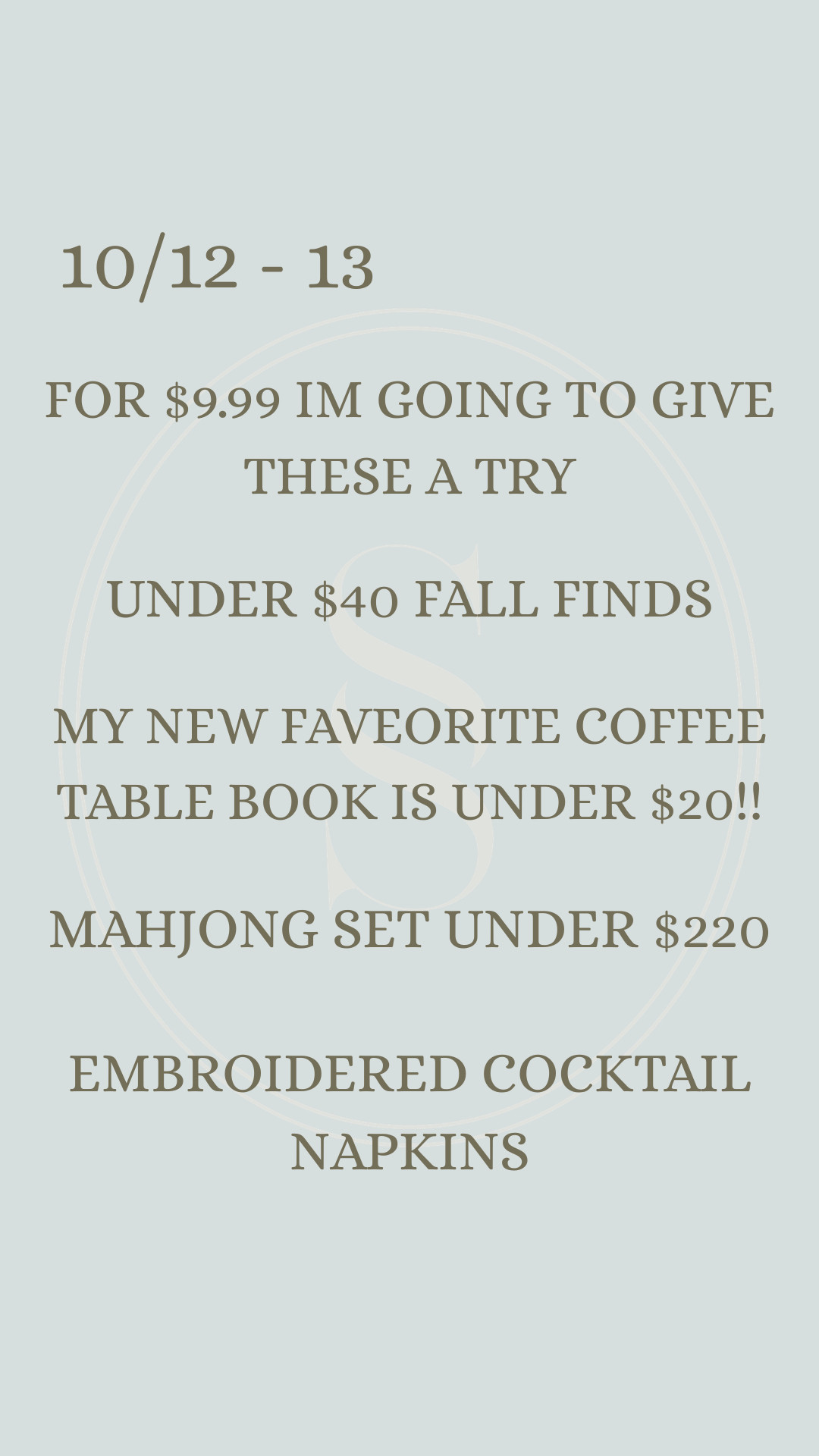 October 12th - 13th Daily Round Up!

#TheSouthernSource 

 #LTKdayinmylife #LTKmorningroutine #LTKstorytime