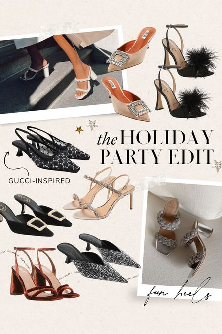 The Holiday Party Edit ✨ Fun heels  

Holiday party, holiday party holiday shoes, holiday party heels, statement heels, statement shoe, feather heels, bow heels, rhinestone heels, velvet heels, slingback heels, NYE heels, NYE outfit ideas

#LTKHoliday #LTKshoecrush #LTKSeasonal