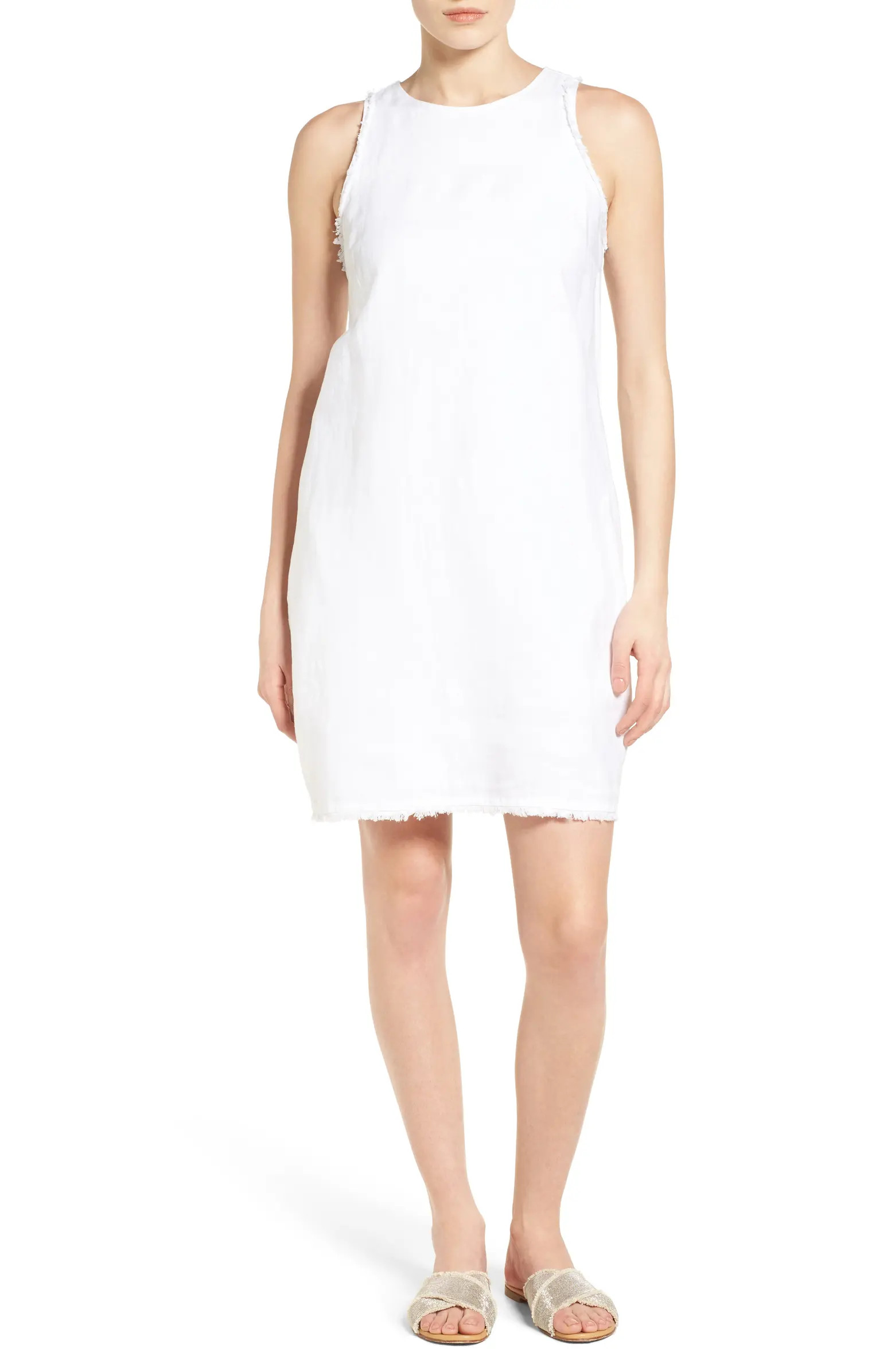 Two Palms Frayed Trim Shift Dress | Nordstrom
