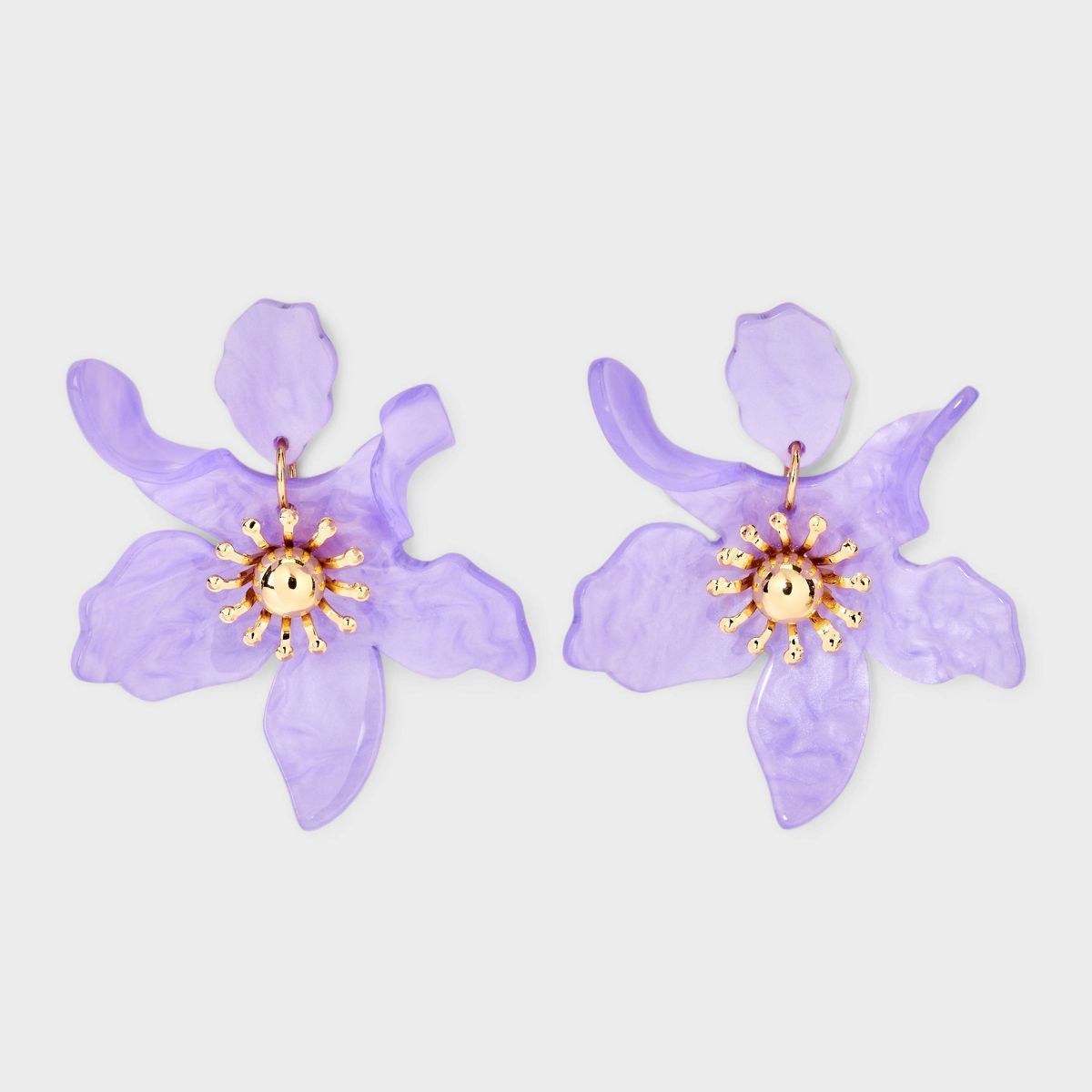 Flower Resin Earrings - A New Day™ | Target