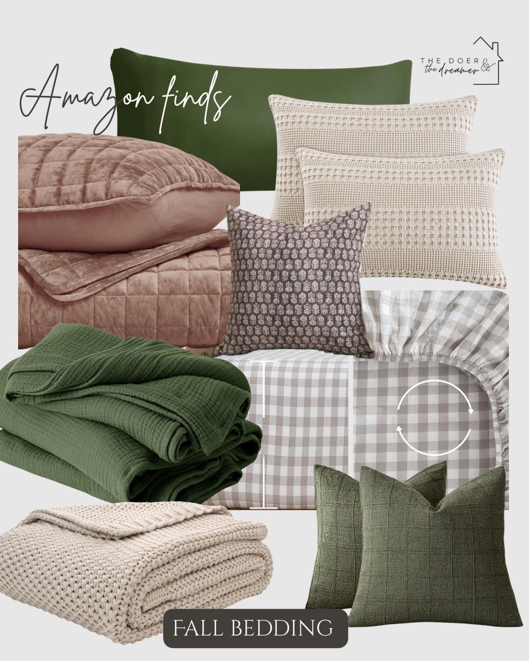 Fall bedding edit. 

My favorite sheets are these 100% cotton linen. I have them in a few colors and now added the gingham for fall.

Warm terracotta with moody green is 🤌

#LTKSeasonal #LTKHome