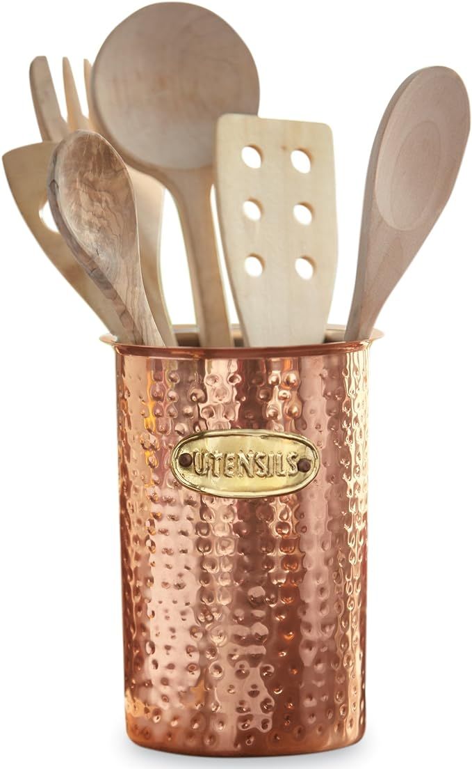 Mud Pie Copper Kitchen Utensil Caddy | Amazon (US)