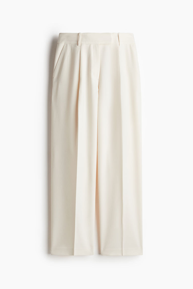 H & M - Straight trousers - Beige | H&M (UK, MY, IN, SG, PH, TW, HK)