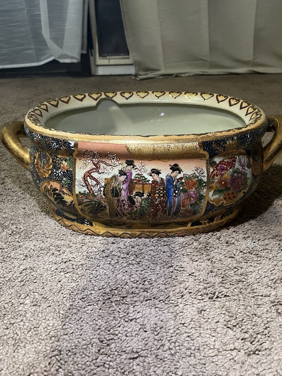 Satsuma Vintage Asian Style Porcelain Footbath Bowl | eBay | eBay US