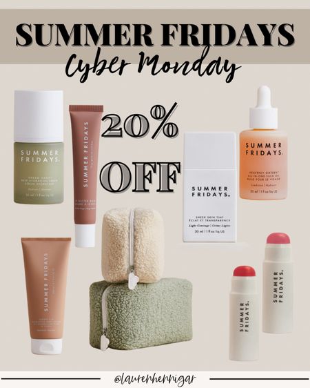 SUMMER FRIDAYS CYBER MONDAY SALE!!! 20% OFF EVERYTHING NOW!! i’m obsessed with their products and buying this skin tint to try! i’ve heard great things and think it’ll be the perfect skin product to use under my mask at work! They’re blushes are also BRAND NEW & on sale! #summerfridays #makeup #skincare #beauty #cybermonday #sale #christmas #giftsforher #stockingstuffer 

#LTKCyberweek #LTKGiftGuide #LTKbeauty