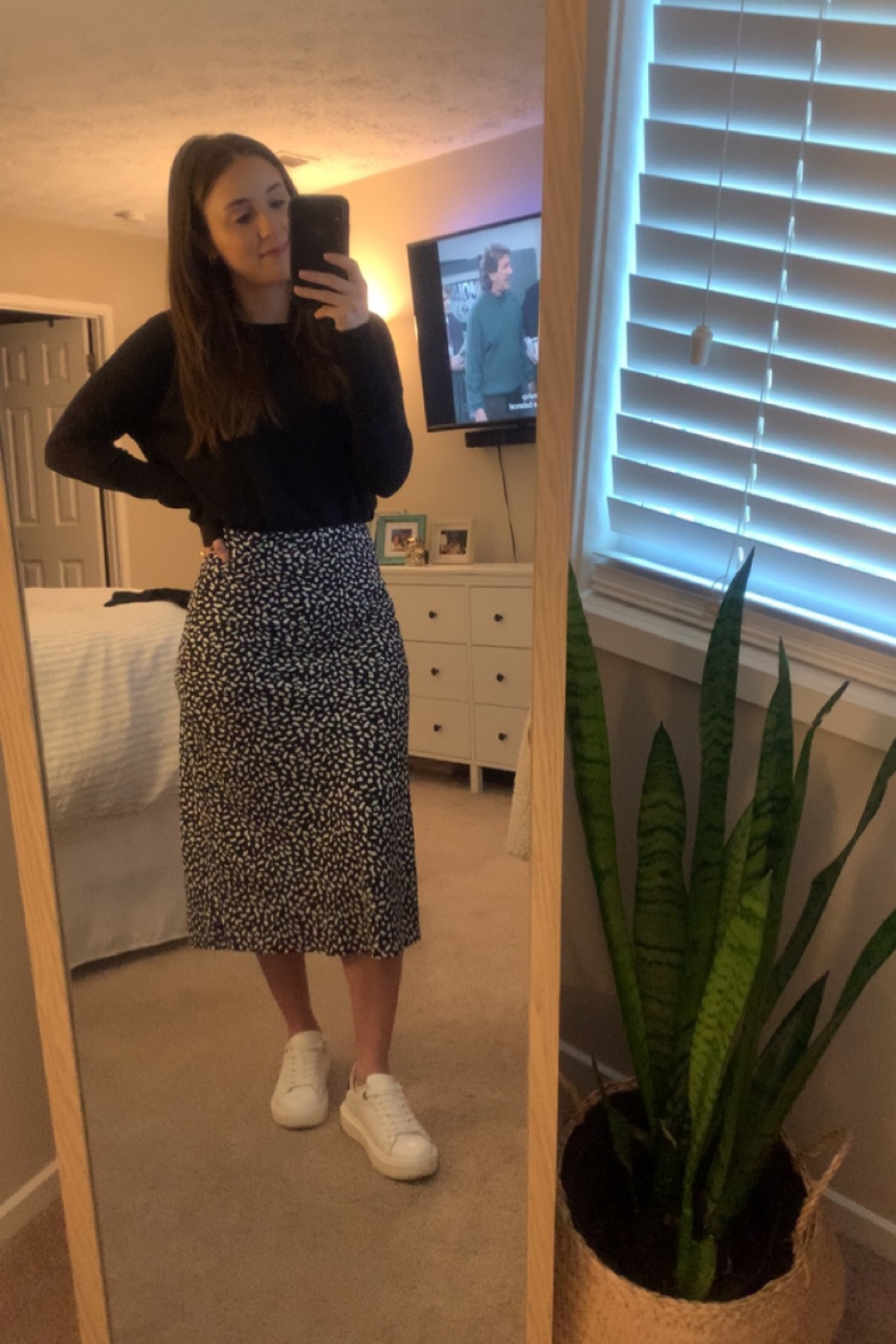 Casual and cute. Midi skirt and sweater for work  

#LTKworkwear