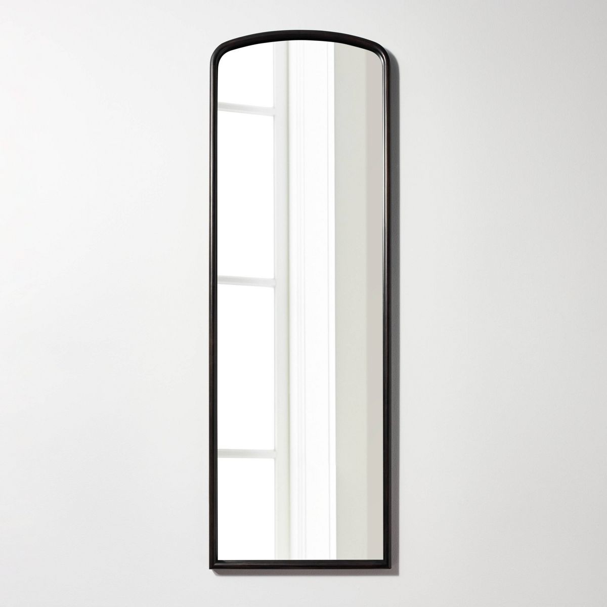 22" x 65" Wood Arched Decorative Floor Mirror Woodgrain - Threshold™ designed with Studio McGee | Target