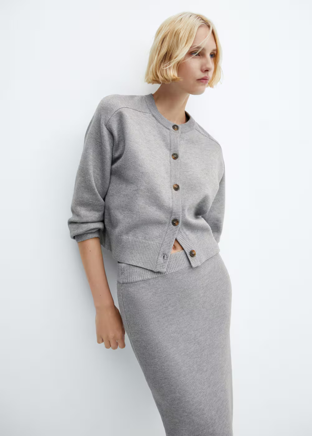 Decorative seams cardigan | MANGO (US)