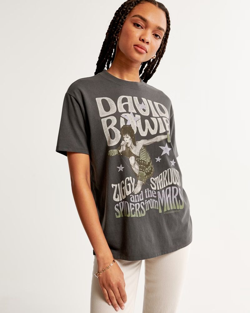 Oversized Boyfriend David Bowie Graphic Tee | Abercrombie & Fitch (US)