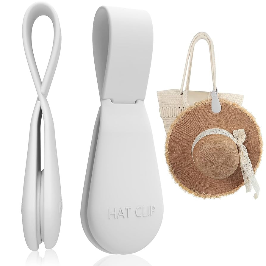 Magnetic Hat Clip for Travel on Bag, Light Gray Silicone Hat Clip Magnet Hat Holder Hat Hook for ... | Amazon (US)