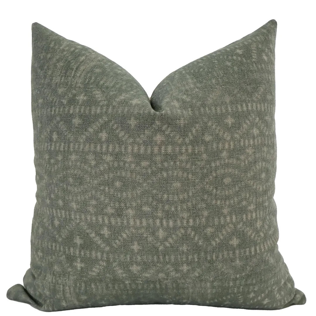 Elias | Gray Green Pillow Cover, Boho Pillow Cover, Tribal Pillow Cover, Designer Pillow Cover, E... | Etsy (US)
