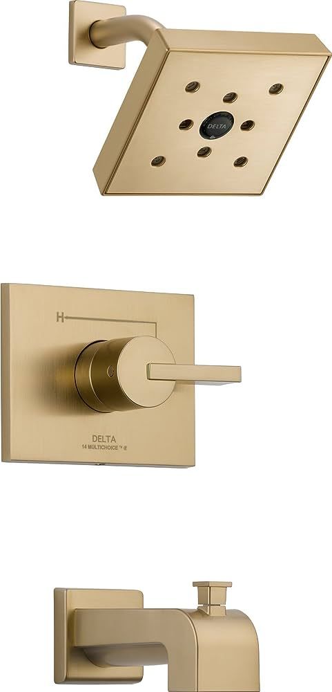 Delta Faucet T14453-CZH2O Vero Monitor 14 Series Tub and Shower Trim, Champagne Bronze | Amazon (US)