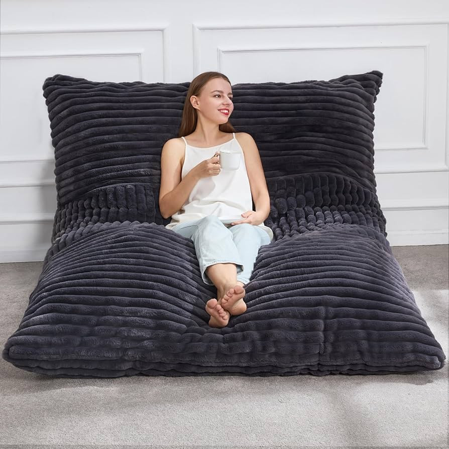 Hobestluk 3 in 1 Bean Bag Chair Giant Bean Bag Chairs Convertible Bean Bag Floor Cushion with Mac... | Amazon (US)