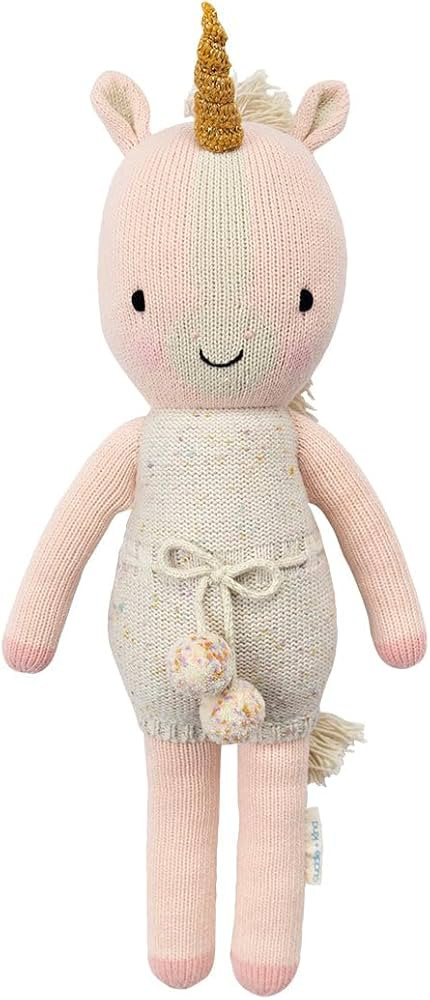 cuddle + kind Ella The Unicorn Regular 20" Hand-Knit Doll – 1 Doll = 10 Meals, Fair Trade, Heir... | Amazon (US)