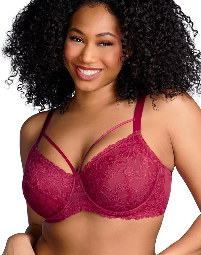 HSIA Minimizer Bras for Women Full Coverage, Unlined Lace Sexy Plus Size Underwire Bra for Large ... | Amazon (US)