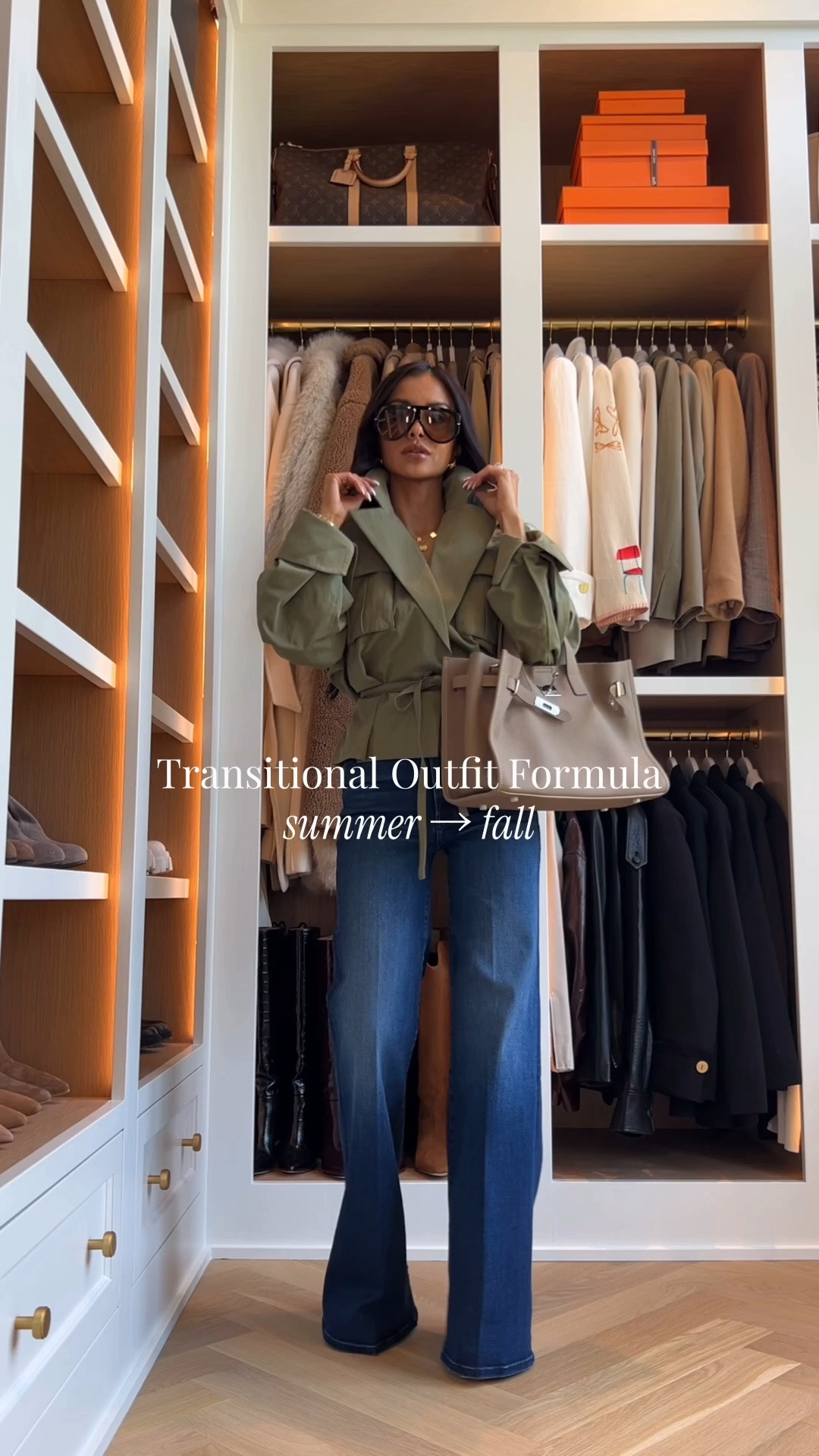 Transitional fall outfit idea
Mother the hustler denim - wearing a size 23
REVOLVE olive green cropped trench wearing a size XS
Amazon hermes inspired handbag

#LTKgrwm #LTKOver40 #LTKSeasonal