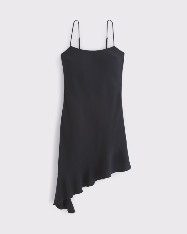 Asymmetrical Clasp-Back Midi Dress | Abercrombie & Fitch (US)