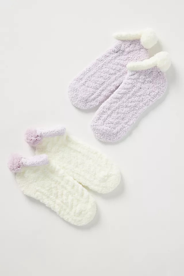 Pommed Cable-Knit Socks | Anthropologie (US)