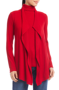 Click for more info about Rib Draped Open Front Cardigan