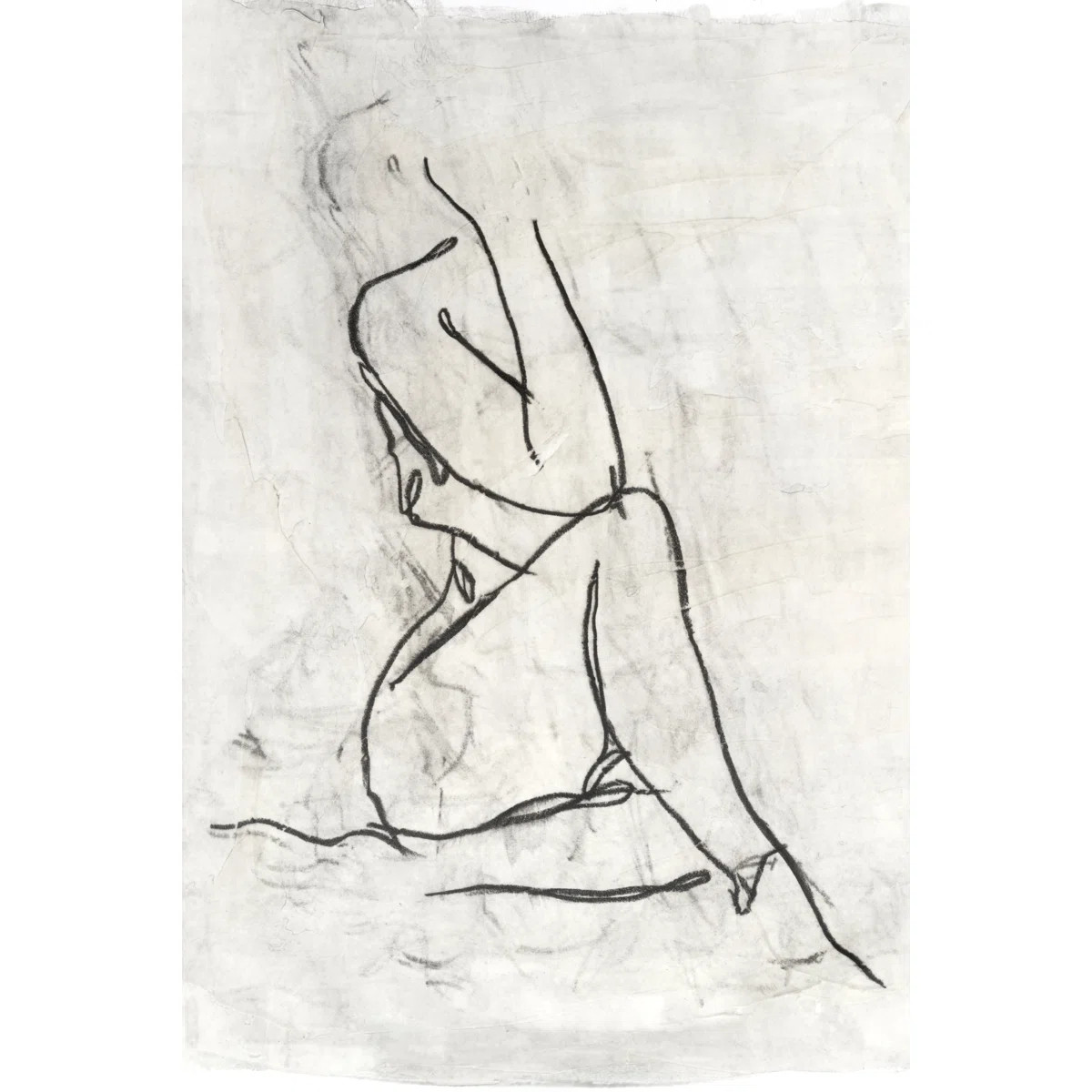 Fellipe Embellished Nude Contour Sketch I by Ethan Harper Print | Wayfair North America