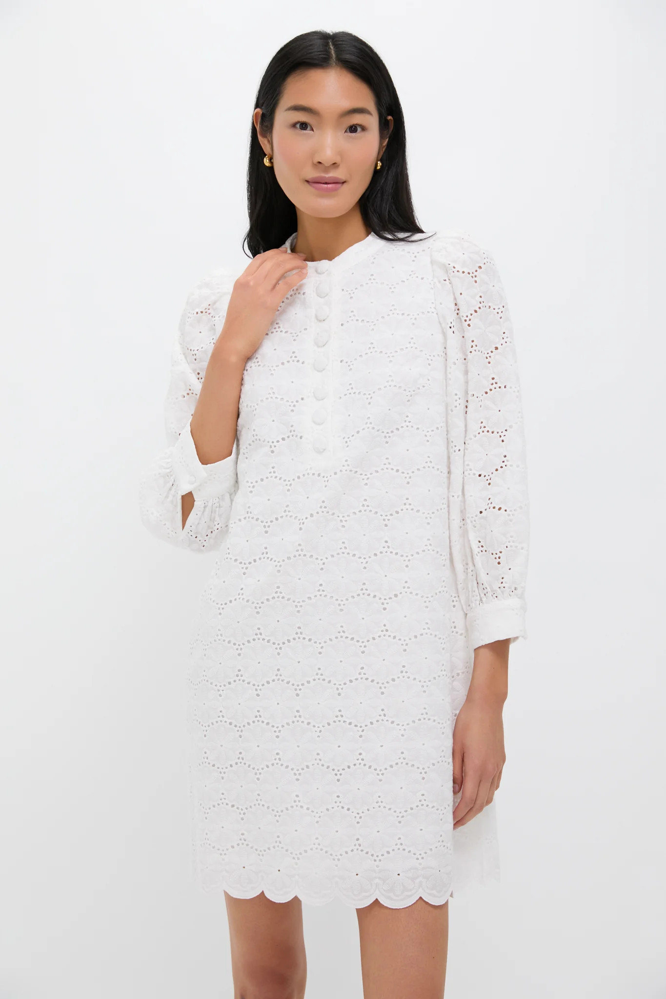 White Eyelet Samantha Dress | Tuckernuck (US)