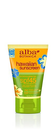 Alba Botanica Hawaiian, Green Tea Sunscreen SPF 45, 4 Ounce (Pack of 2) | Amazon (US)
