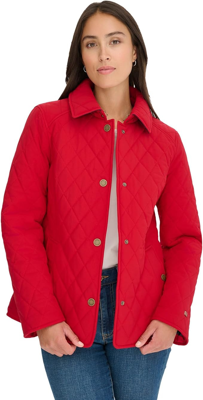 Tommy Hilfiger Womens Quilt Casual Barn Jacket | Amazon (US)