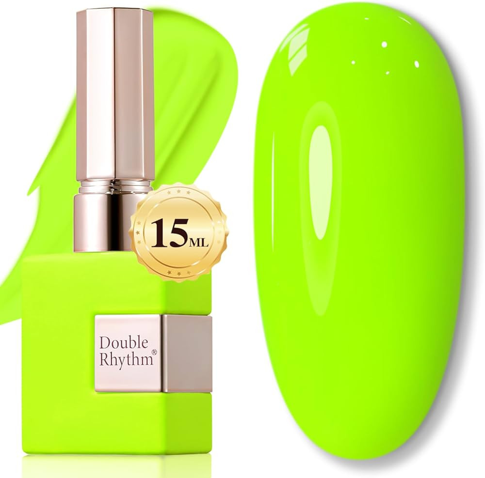 Double Rhythm 15ML Lime Green Gel Polish Pure Sheer Same Color Same Bottle Soak Off Gel Polish Ar... | Amazon (US)