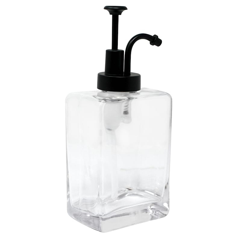 Black Rectangle Glass Lotion Pump | At Home