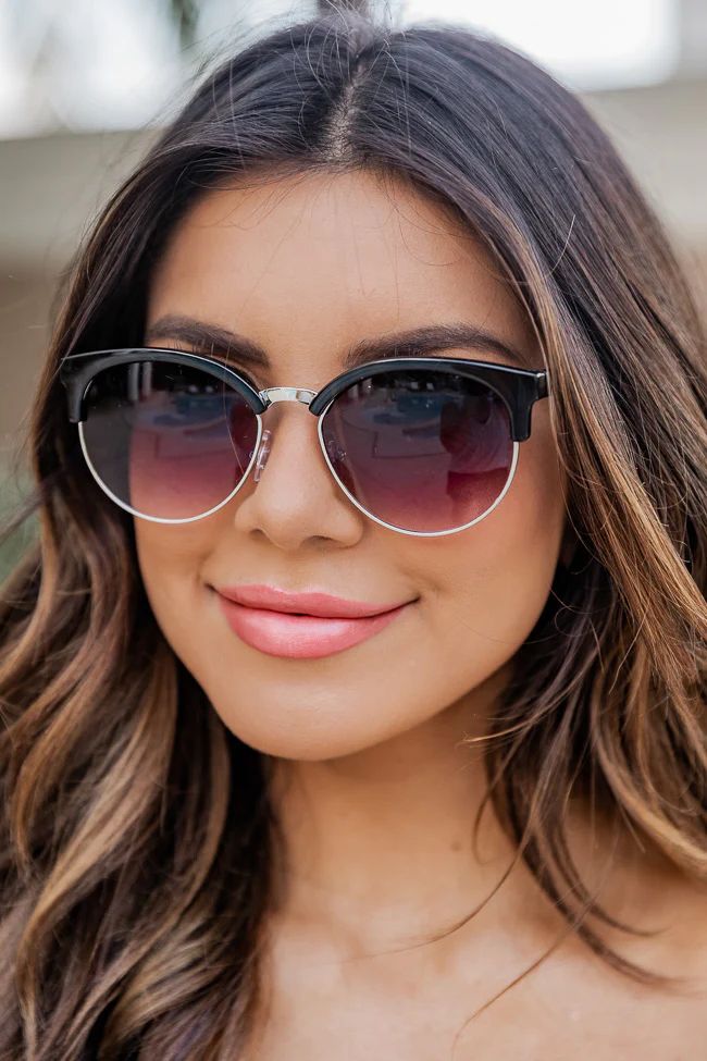 Never The Same Black Frame Sunglasses | Pink Lily