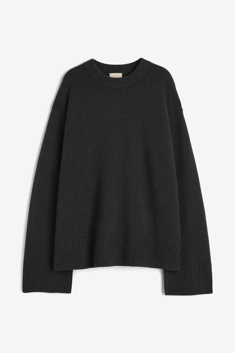 Cashmere jumper - Dark grey - Ladies | H&M GB | H&M (UK, MY, IN, SG, PH, TW, HK)
