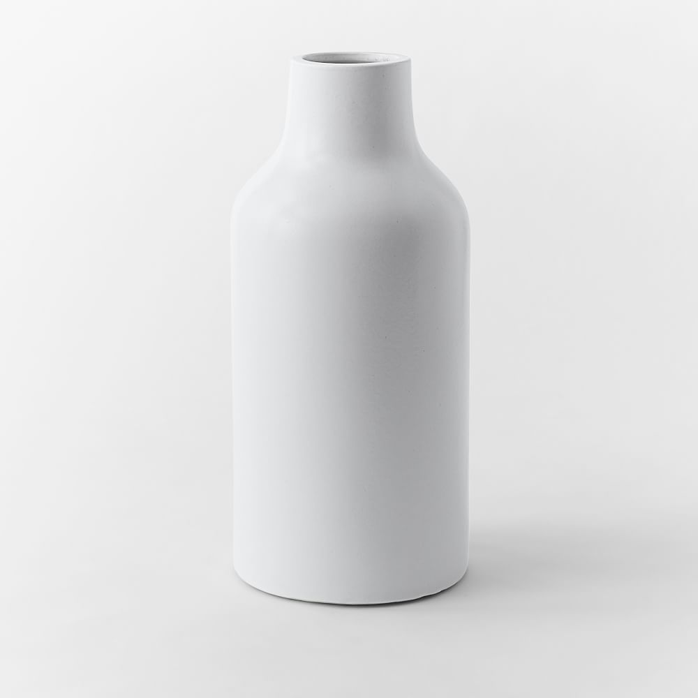 Pure White Ceramic Vase, Raindrop | West Elm (US)