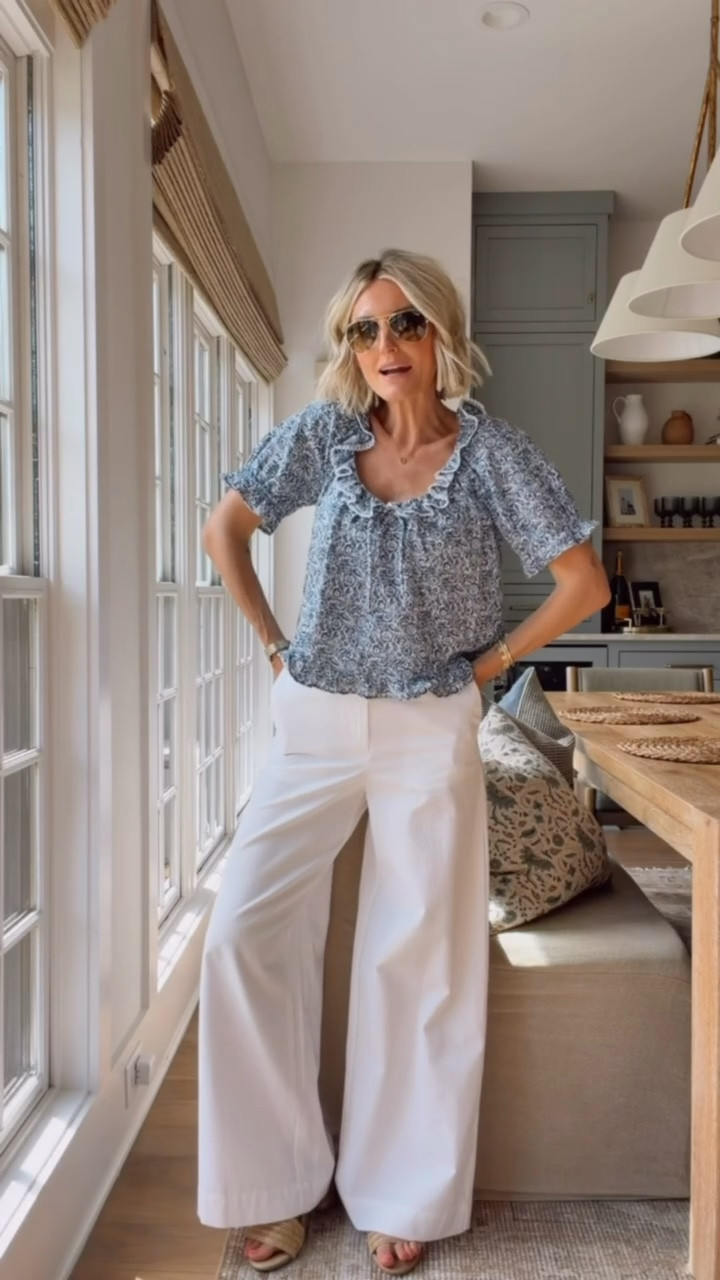 Love this blue floral blouse! I styled it with these linen white trousers! This would be a great option for work! Wearing XS/2!

Loverly Grey, Target, white pants, linen pants, linen trousers, floral blouse, spring outfit, spring workwear 

#LTKSeasonal #LTKWorkwear