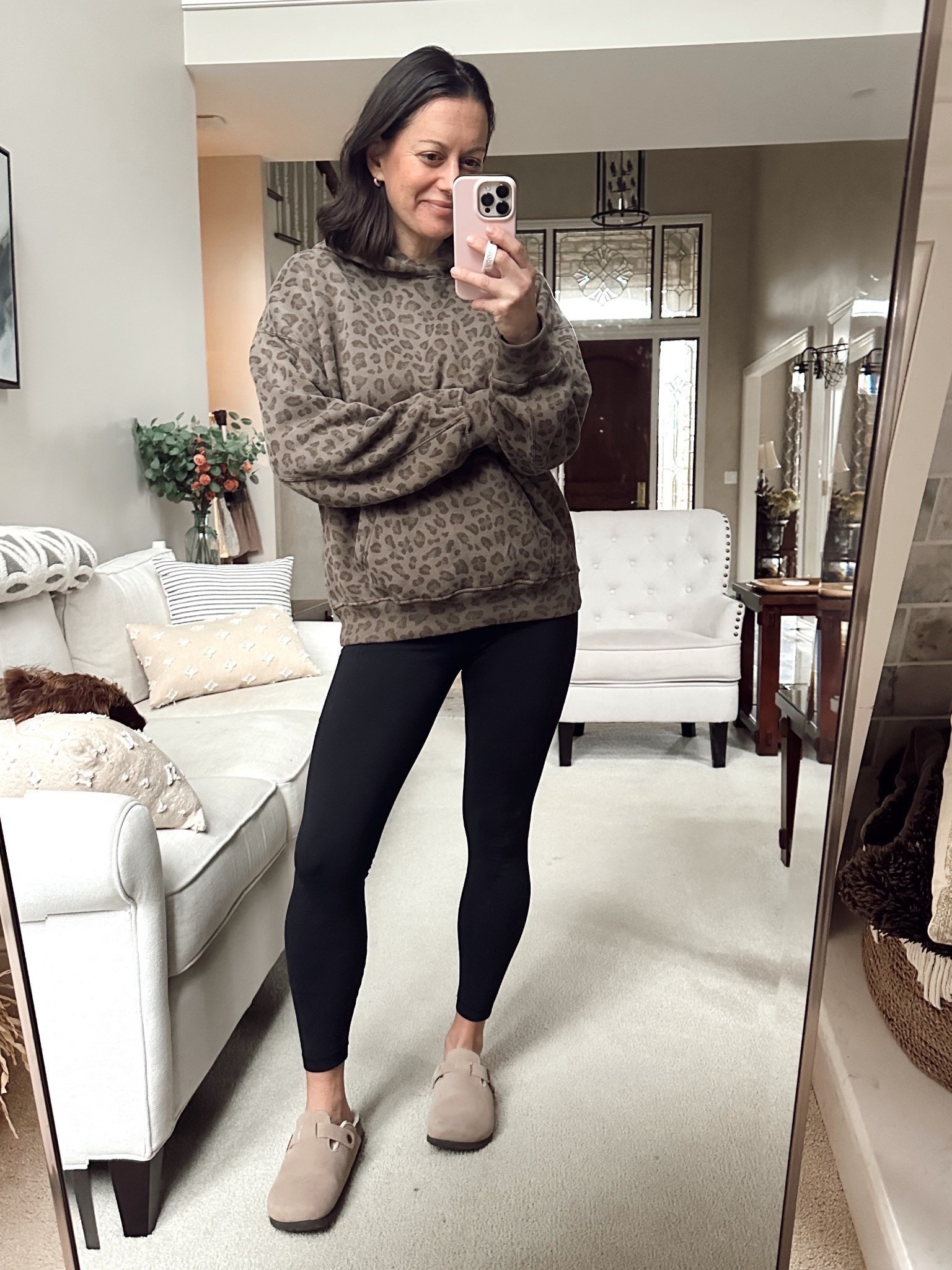 Comfy fall outfit! Sweatshirt runs true to size - I’m in the small!

#LTKootd #LTKSeasonal #LTKOver40