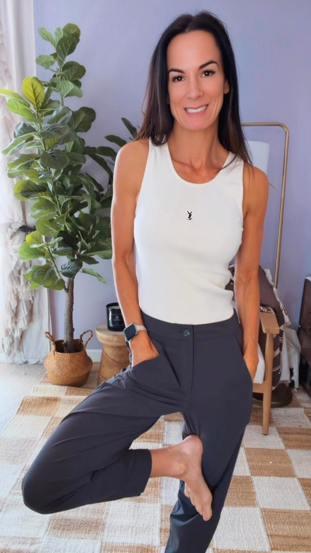 Easy breezy… but make it chic 😏

These are officially my go-to pants. Errands? Coffee dates? Meetings? Happy hour? Yup — they do it ALL. Relaxed, flattering, stretchy in all the right places, and cute enough to dress up or down without even trying.

Styled sporty with sneakers, elevated with a sweater, or polished with accessories — these are on heavy rotation in my closet. Comfort + cool girl energy = sold.

Use code NICOLE15 at Ruti!
Wearing size 2 in pants and XS in tops 

#NicoleColeeStyle #EverydayChic #OOTDStyle #WardrobeStaples #CoolGirlVibes




#LTKstyletip #LTKSeasonal #LTKActive