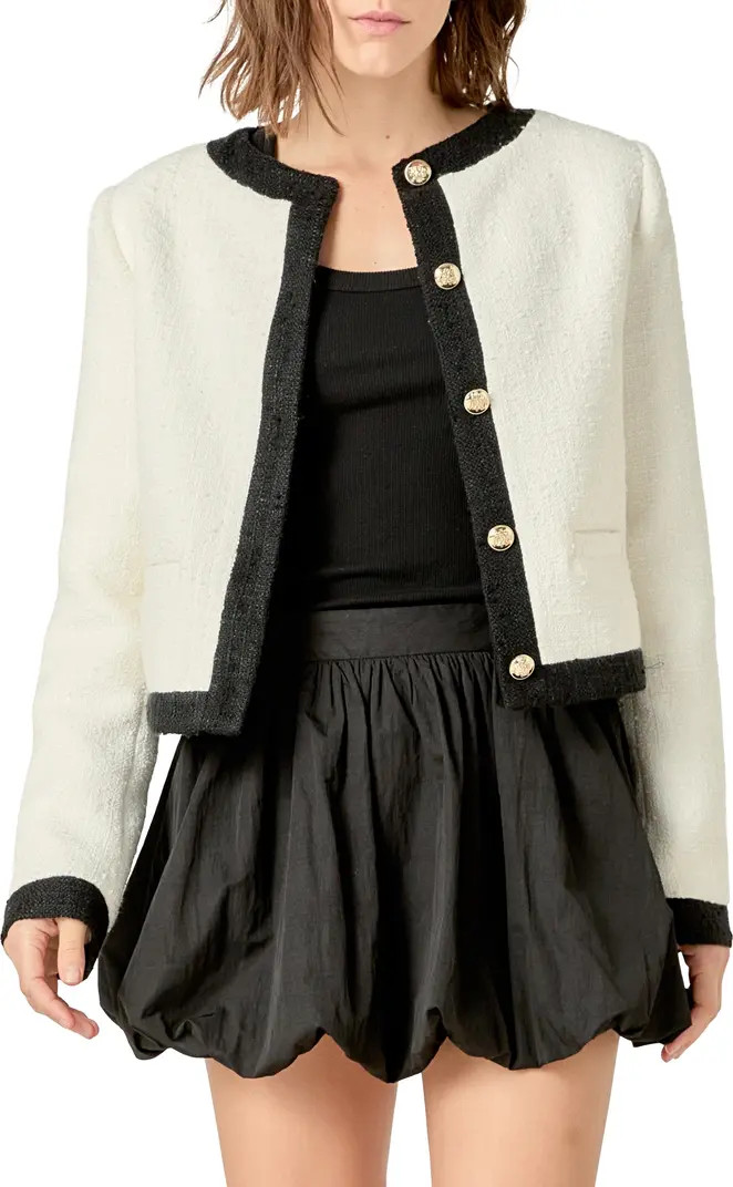 Collarless Tweed Jacket | Nordstrom