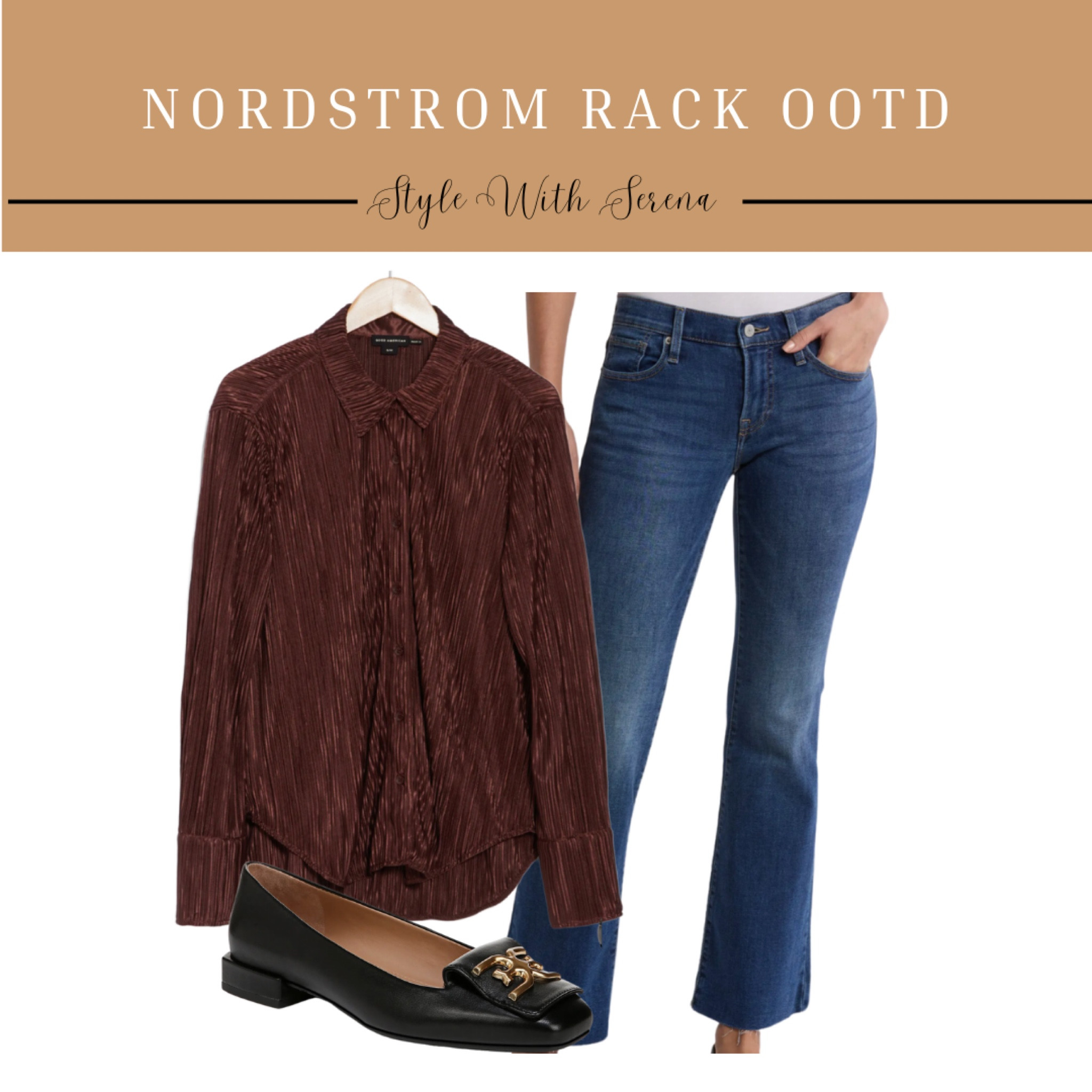 Nordstrom rack ootd, button up blouse, thanksgiving outfit, blouse, jeans, denim, loafers 

#LTKSeasonal #LTKStyleTip #LTKFindsUnder100