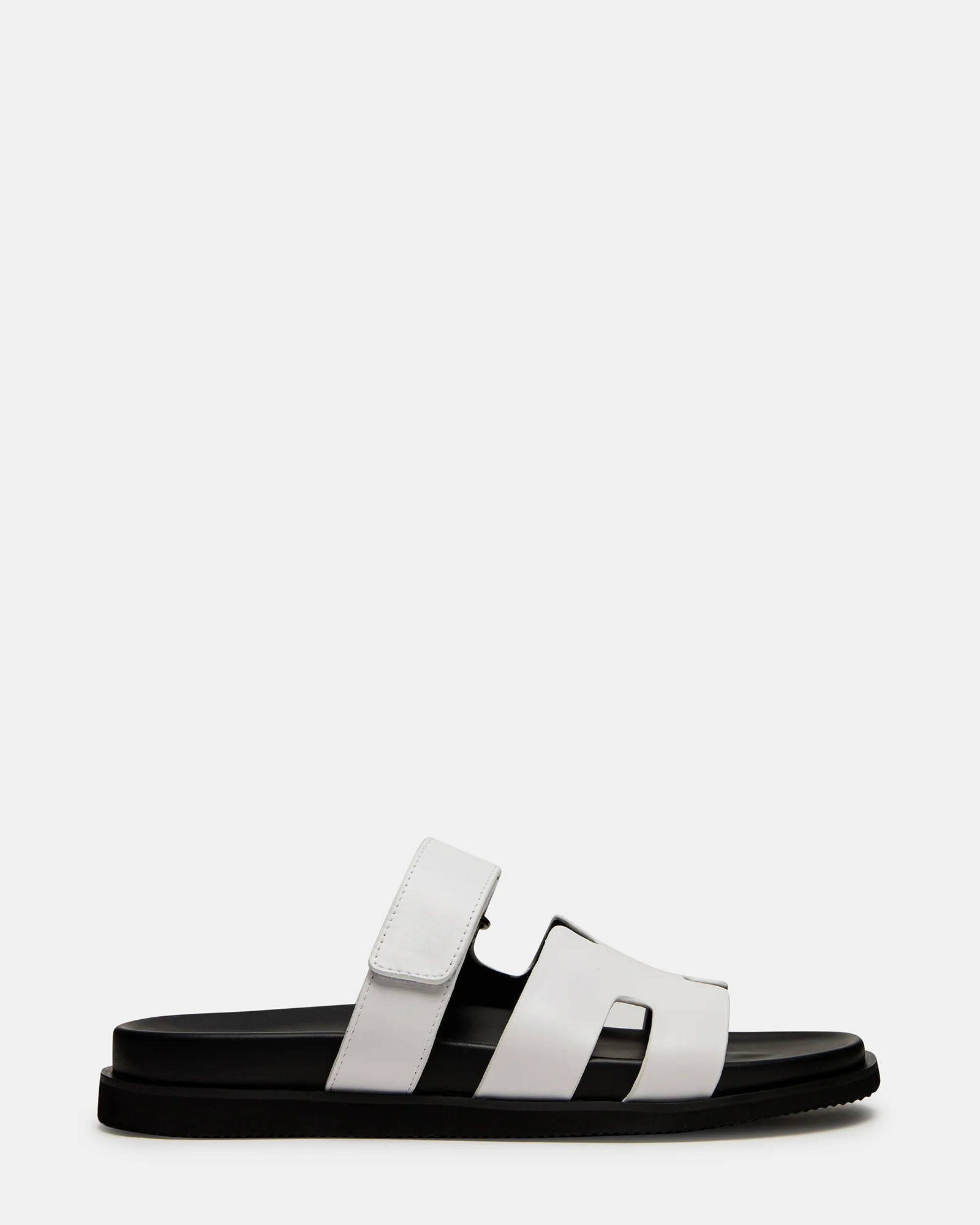 Steve Madden Men's Maiven Slide Sandals - White - Size 12 - Leather | Steve Madden (US)