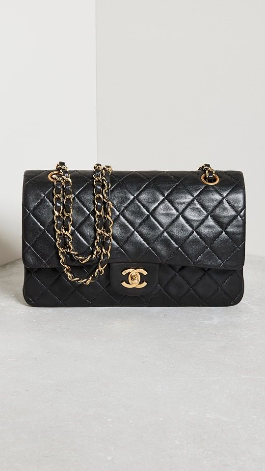 Chanel Black Lambskin 2.55 10" Shoulder Bag | Shopbop