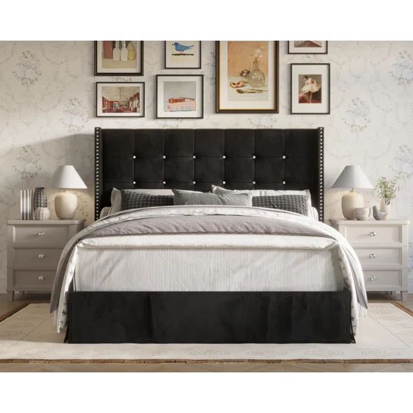 Aliviana Upholstered Wingback Bed | Wayfair North America