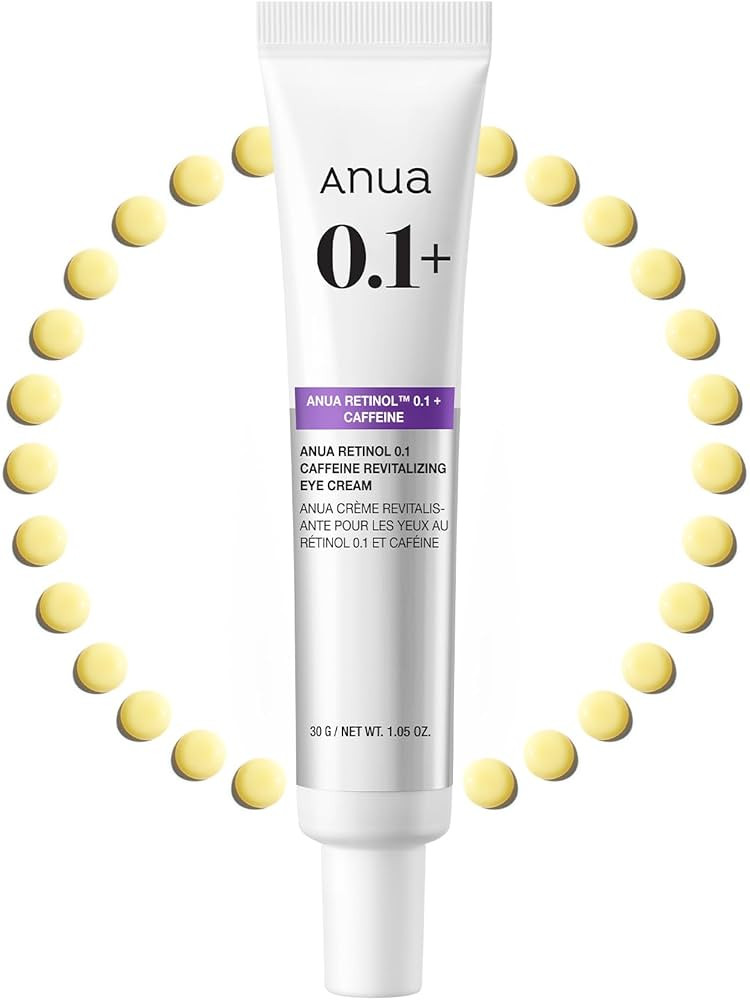 ANUA Retinol 0.1 Caffeine Revitalizing Eye Cream, Under Eye Cream For Hydration, Glow Up Eye Cont... | Amazon (US)