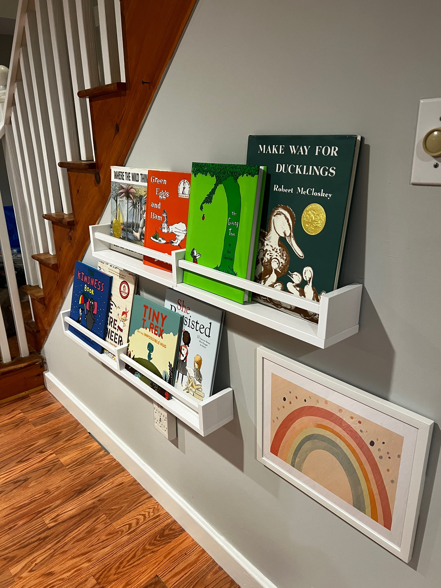 Using extra wall space for book storage is both practical and provides a pop of color/decor.

#LTKKids #LTKBaby #LTKBump