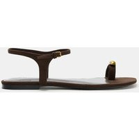 Zara - Sandals With Metal Detail - Brown - 3 - Woman | Zara UK