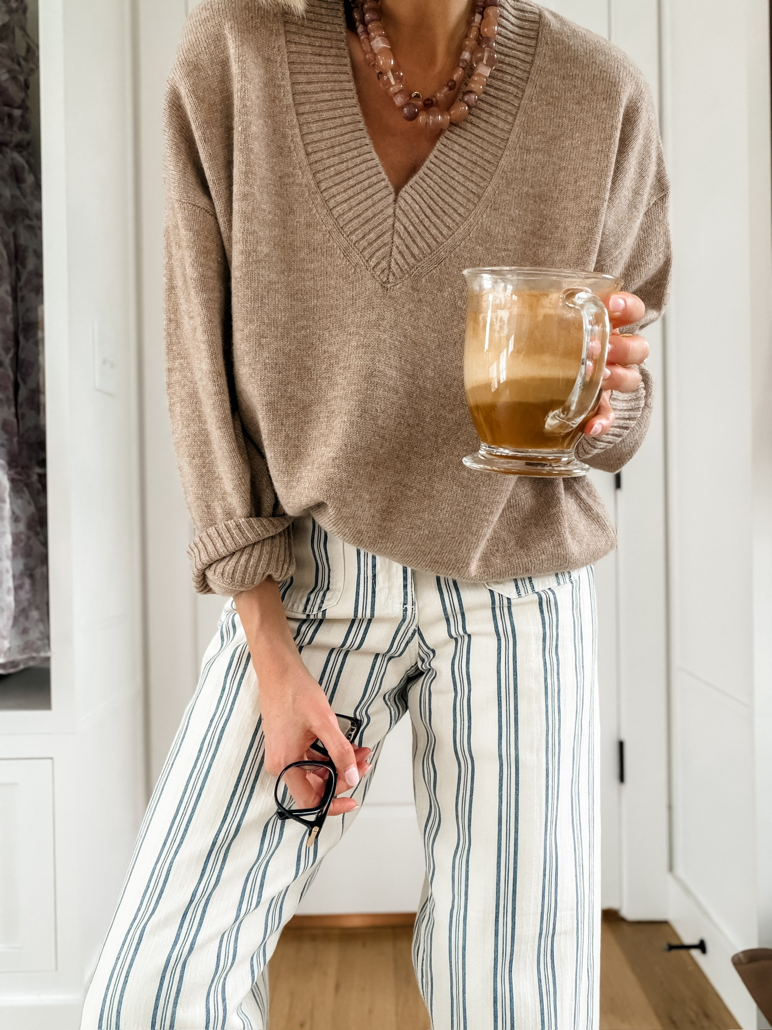 This is the softest sweater and it goes with everything! For casual on the go you can pair it with leggings/joggers, or a casual daytime look with these pants from Target I am wearing! So timeless and chic! Wearing size S in sweater and 4 in the jeans

Loverly grey, spring outfit ideas, neutral versatile fashion, must have wardrobe capsule staples 

 #LTKootd #LTKmomlife #LTKWorkwear