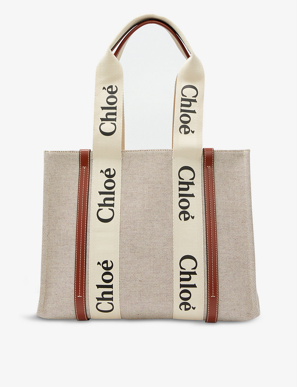 Woody branded linen shoulder bag | Selfridges