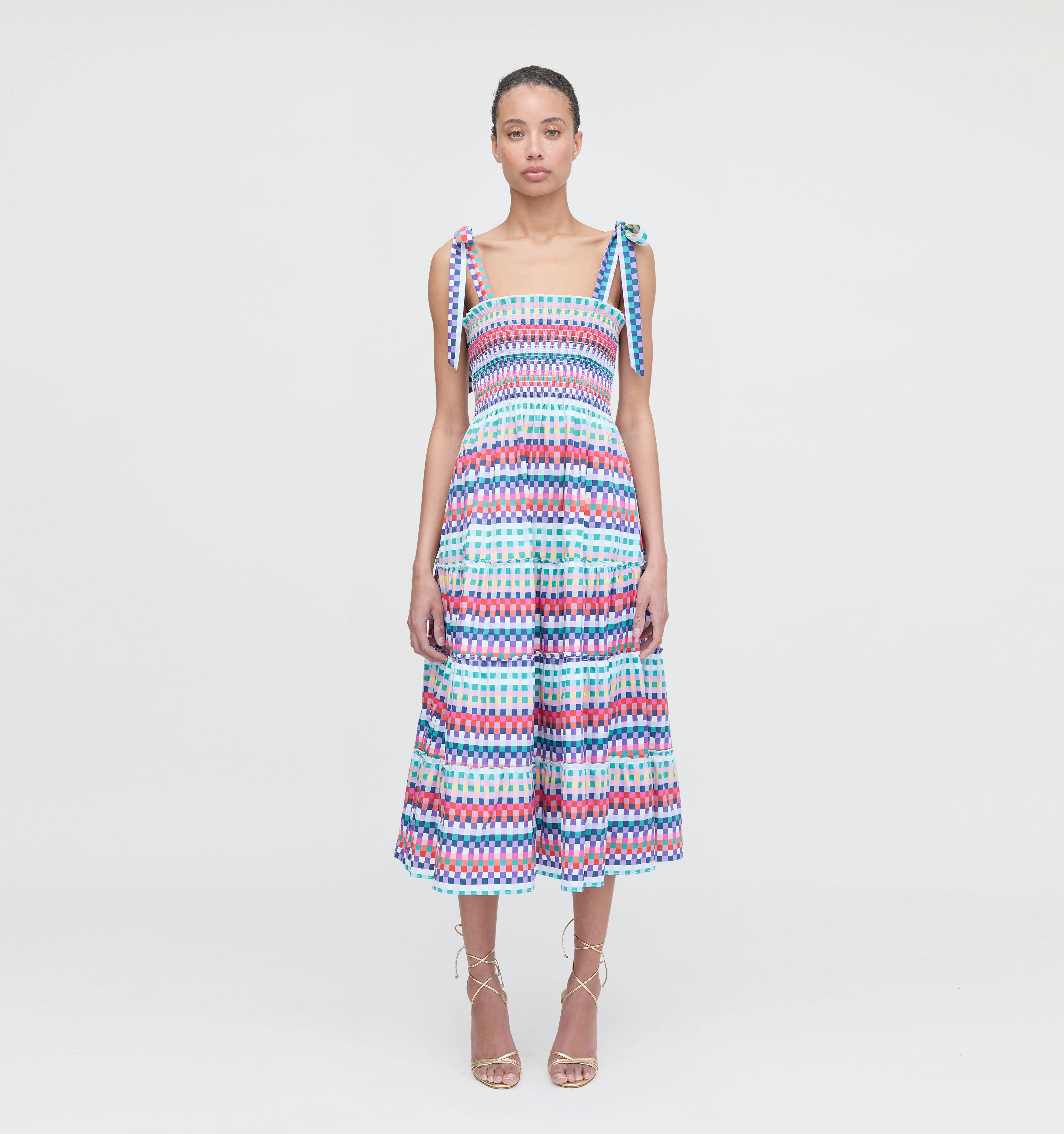 The Ribbon Ellie Nap Dress - Multi Gingham | Hill House Home US