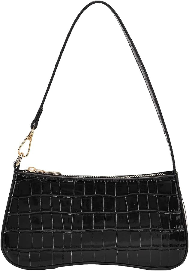 SweatyRocks Women's Small Crocodile Print Shoulder Bag Leather Clutch Purse Handbag with Zipper C... | Amazon (US)
